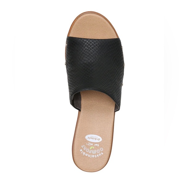 New Dr Scholls Wake Up Sandals platforms slides clogs black tan light shoes 7.5 - Picture 13 of 16